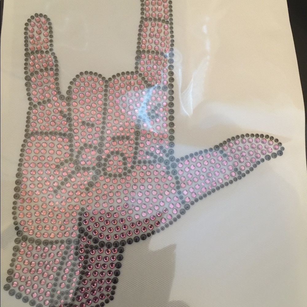 Sign language purple crystal "I love you" …